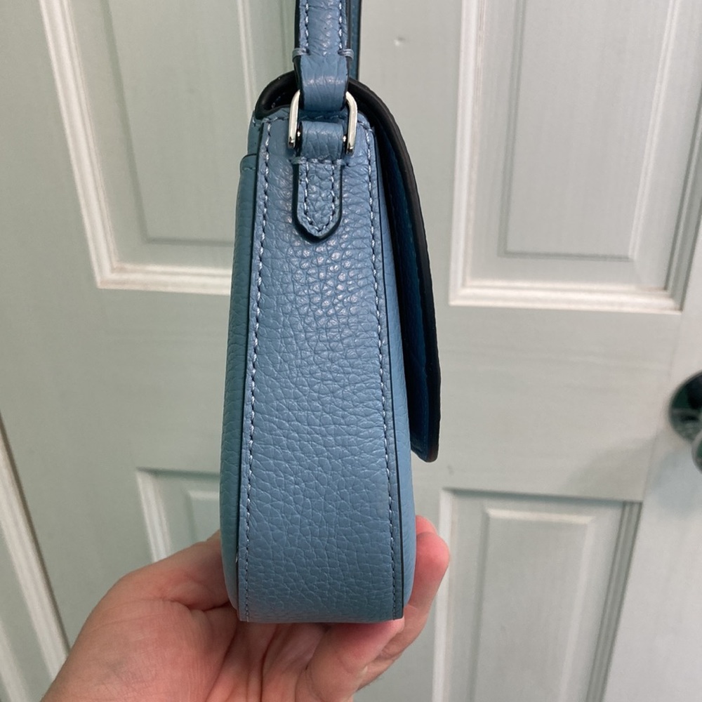 Kate Spade Leila Blue Mini Flap Crossbody Purse Bag - Picture 9 of 15